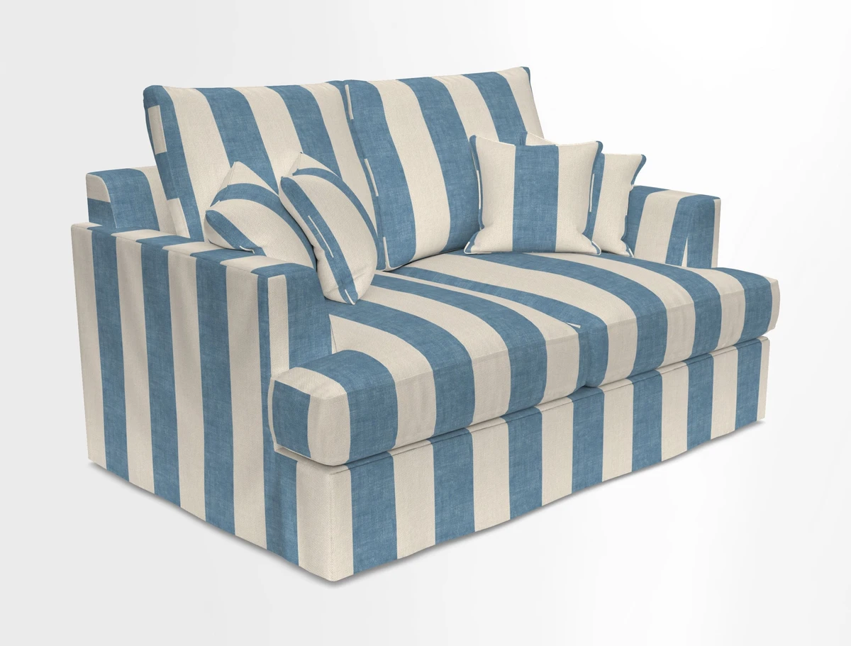 Slingsby 2 Seater Fitted Cover Sofa in Two Tone Plain Biscuit.  Loose cover version available