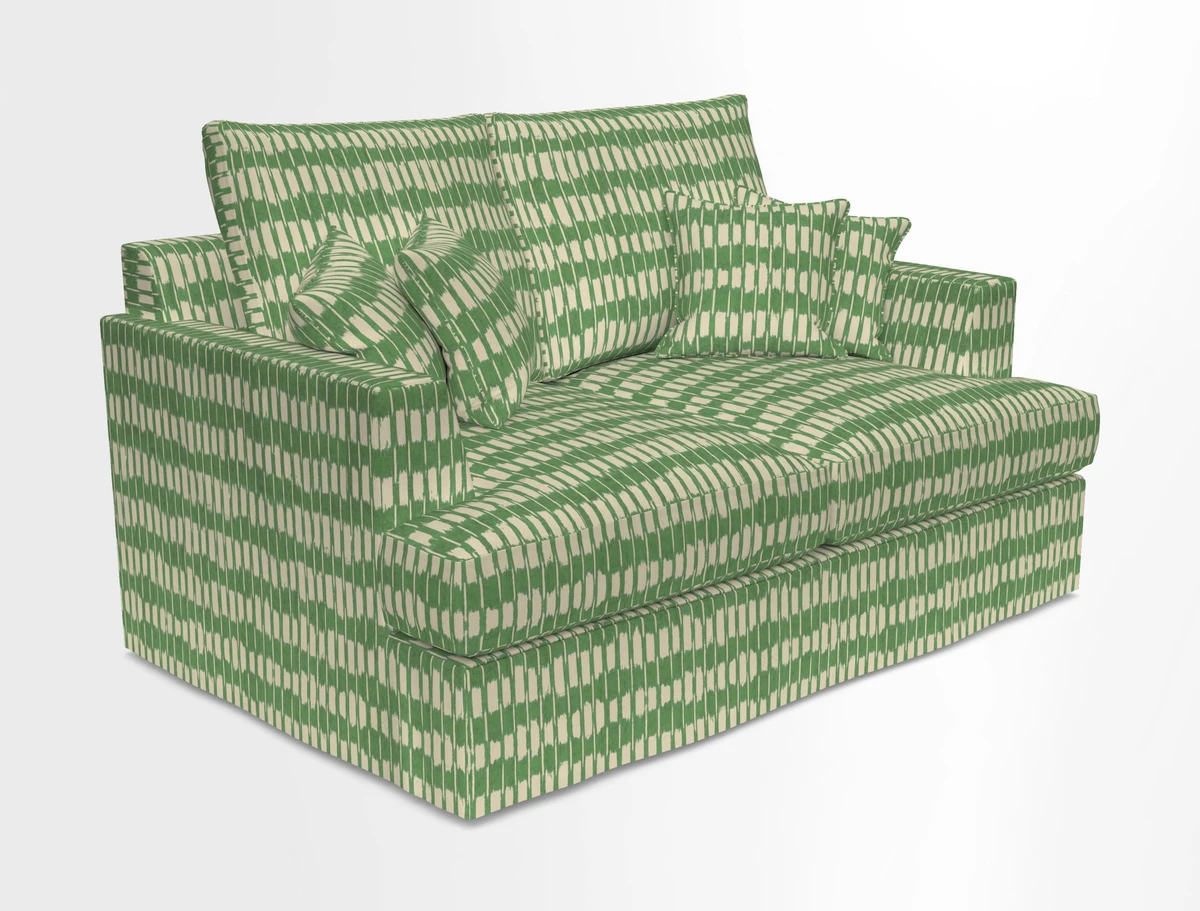 Slingsby 2 Seater Fitted Cover Sofa in Two Tone Plain Biscuit.  Loose cover version available