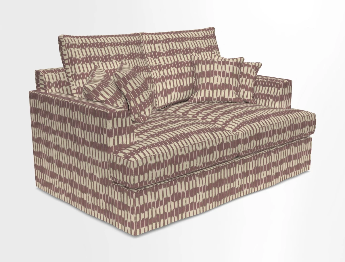Slingsby 2 Seater Fitted Cover Sofa in Two Tone Plain Biscuit.  Loose cover version available