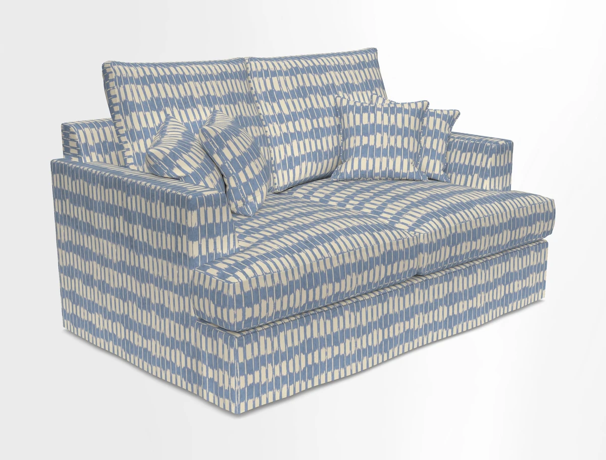 Slingsby 2 Seater Fitted Cover Sofa in Two Tone Plain Biscuit.  Loose cover version available