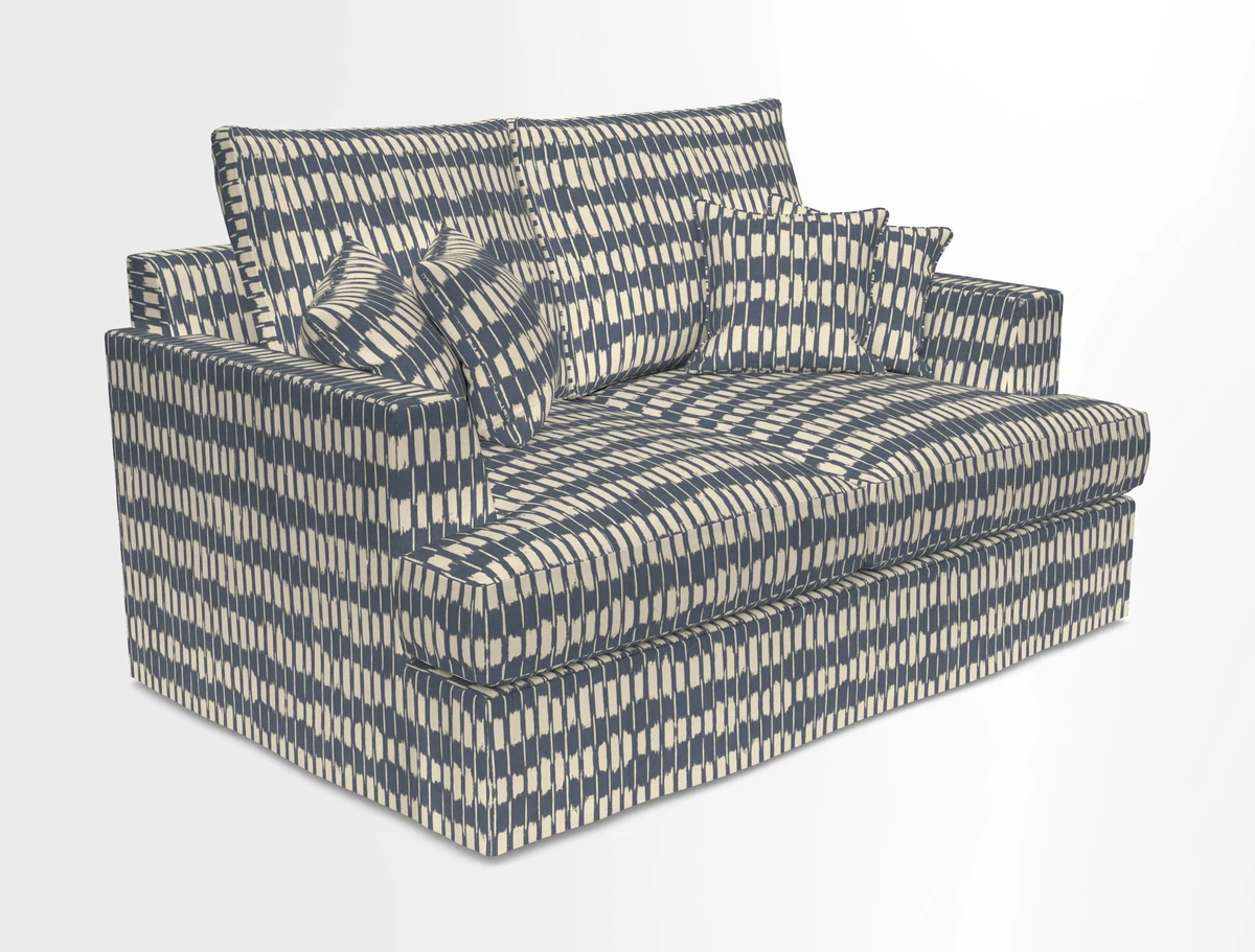 Slingsby 2 Seater Fitted Cover Sofa in Two Tone Plain Biscuit.  Loose cover version available