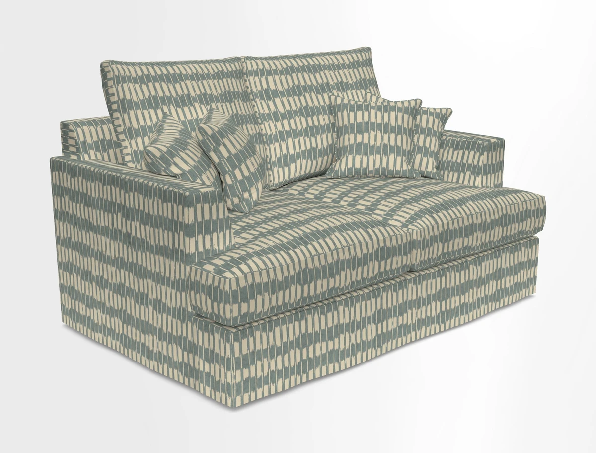 Slingsby 2 Seater Fitted Cover Sofa in Two Tone Plain Biscuit.  Loose cover version available