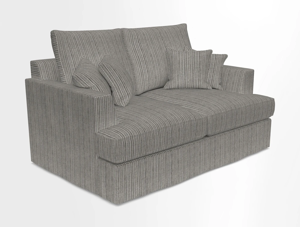 Slingsby 2 Seater Fitted Cover Sofa in Two Tone Plain Biscuit.  Loose cover version available