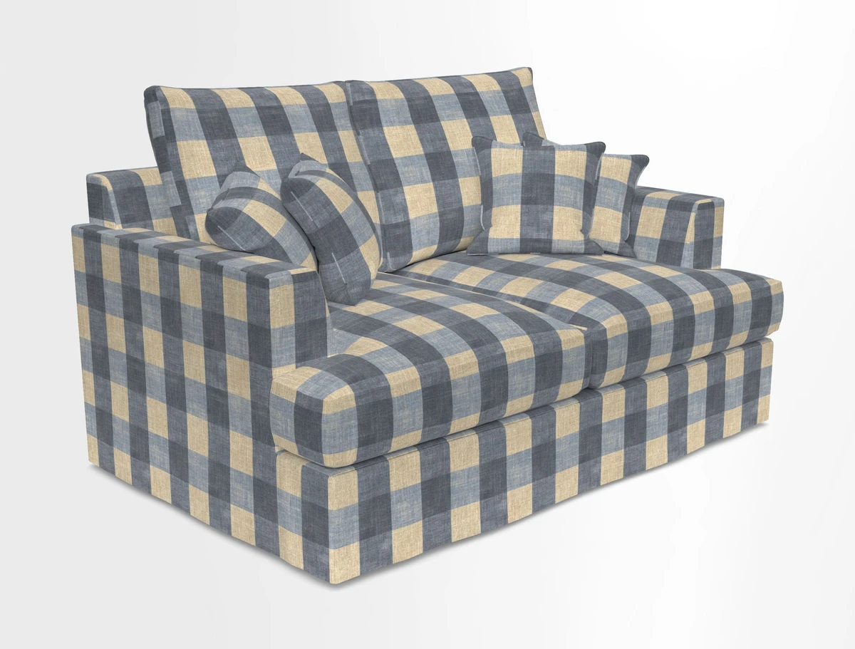 Slingsby 2 Seater Fitted Cover Sofa in Two Tone Plain Biscuit.  Loose cover version available