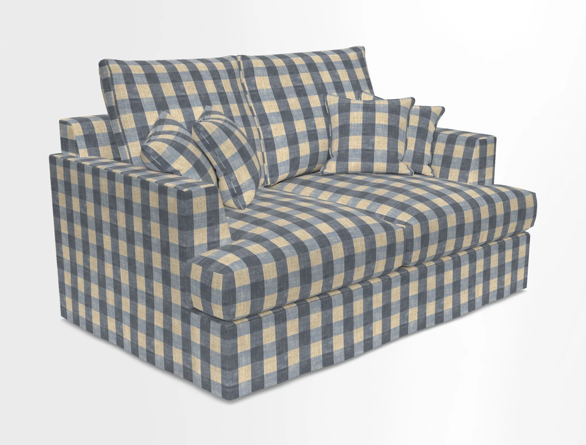 Slingsby 2 Seater Fitted Cover Sofa in Two Tone Plain Biscuit.  Loose cover version available