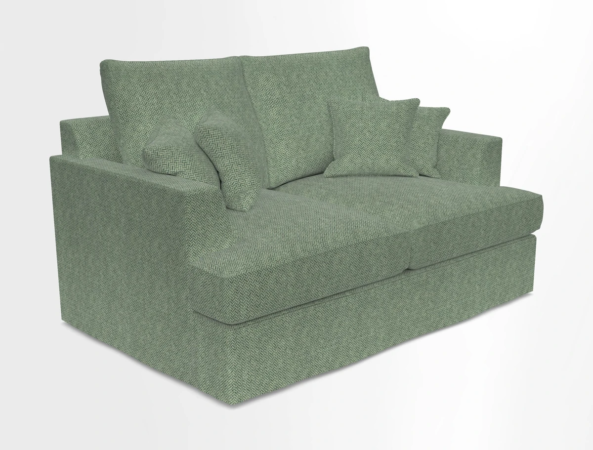 Slingsby 2 Seater Fitted Cover Sofa in Two Tone Plain Biscuit.  Loose cover version available