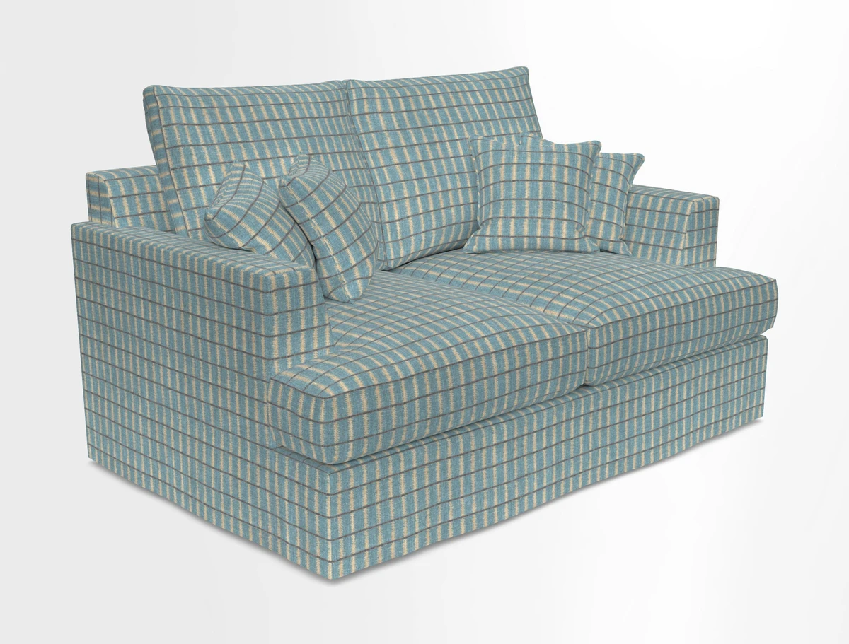 Slingsby 2 Seater Fitted Cover Sofa in Two Tone Plain Biscuit.  Loose cover version available