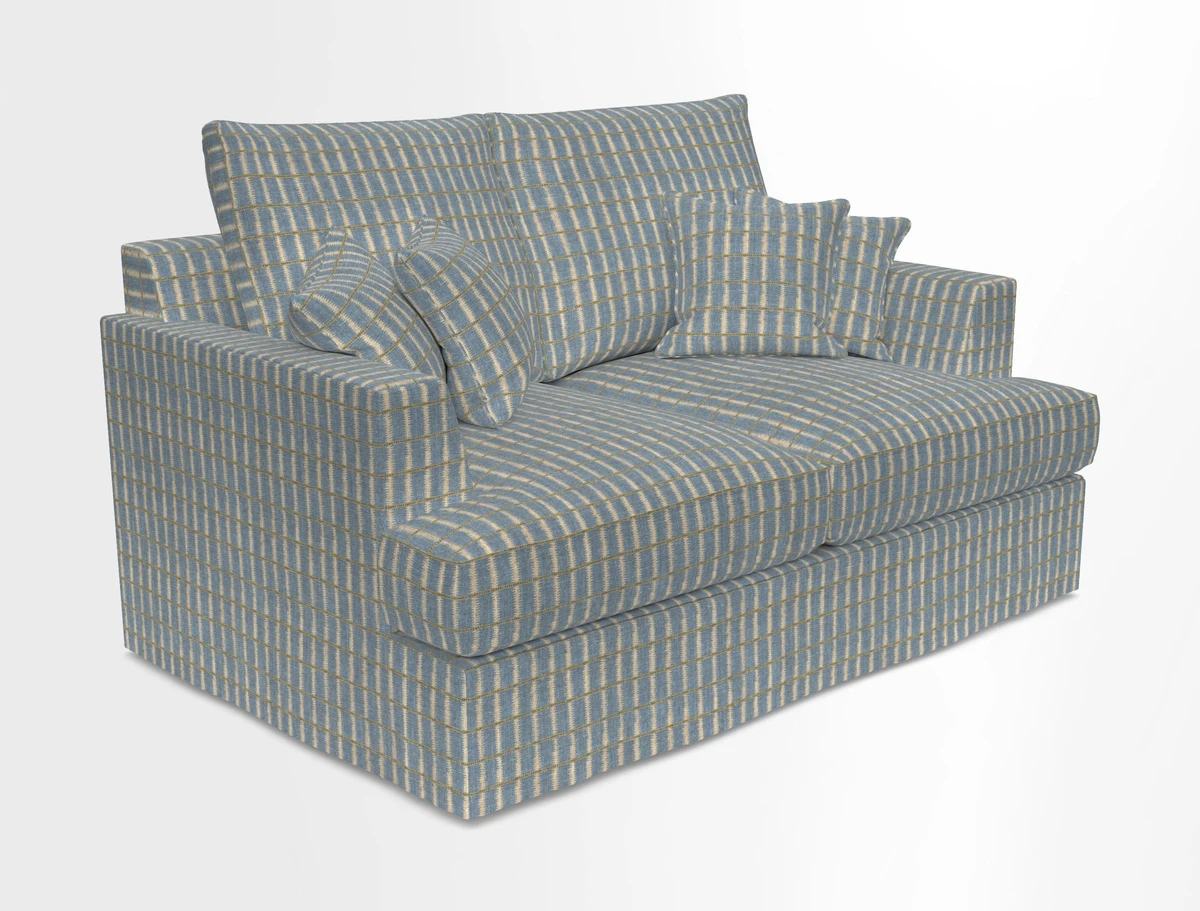 Slingsby 2 Seater Fitted Cover Sofa in Two Tone Plain Biscuit.  Loose cover version available