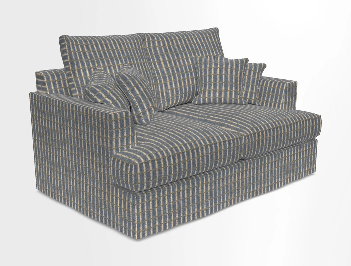 Slingsby 2 Seater Fitted Cover Sofa in Two Tone Plain Biscuit.  Loose cover version available
