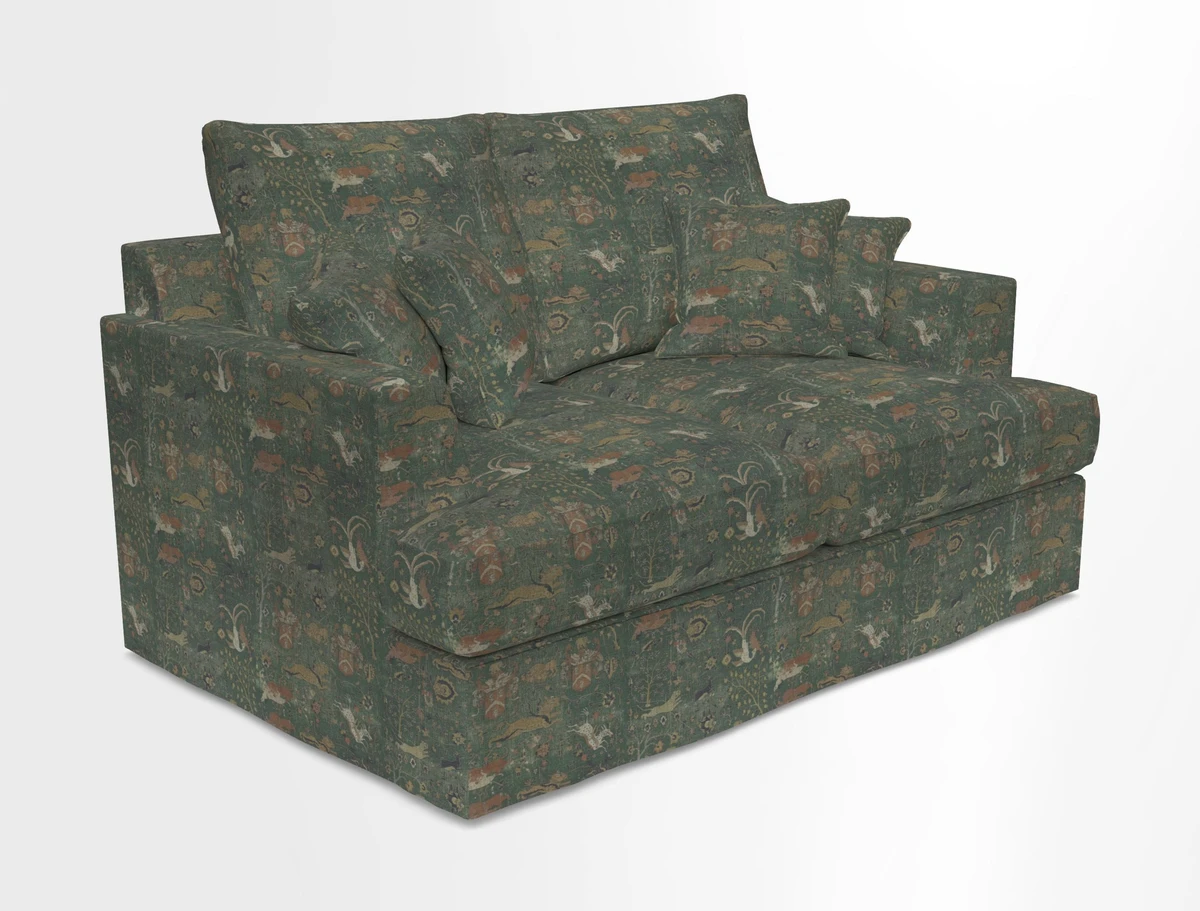 Slingsby 2 Seater Fitted Cover Sofa in Two Tone Plain Biscuit.  Loose cover version available