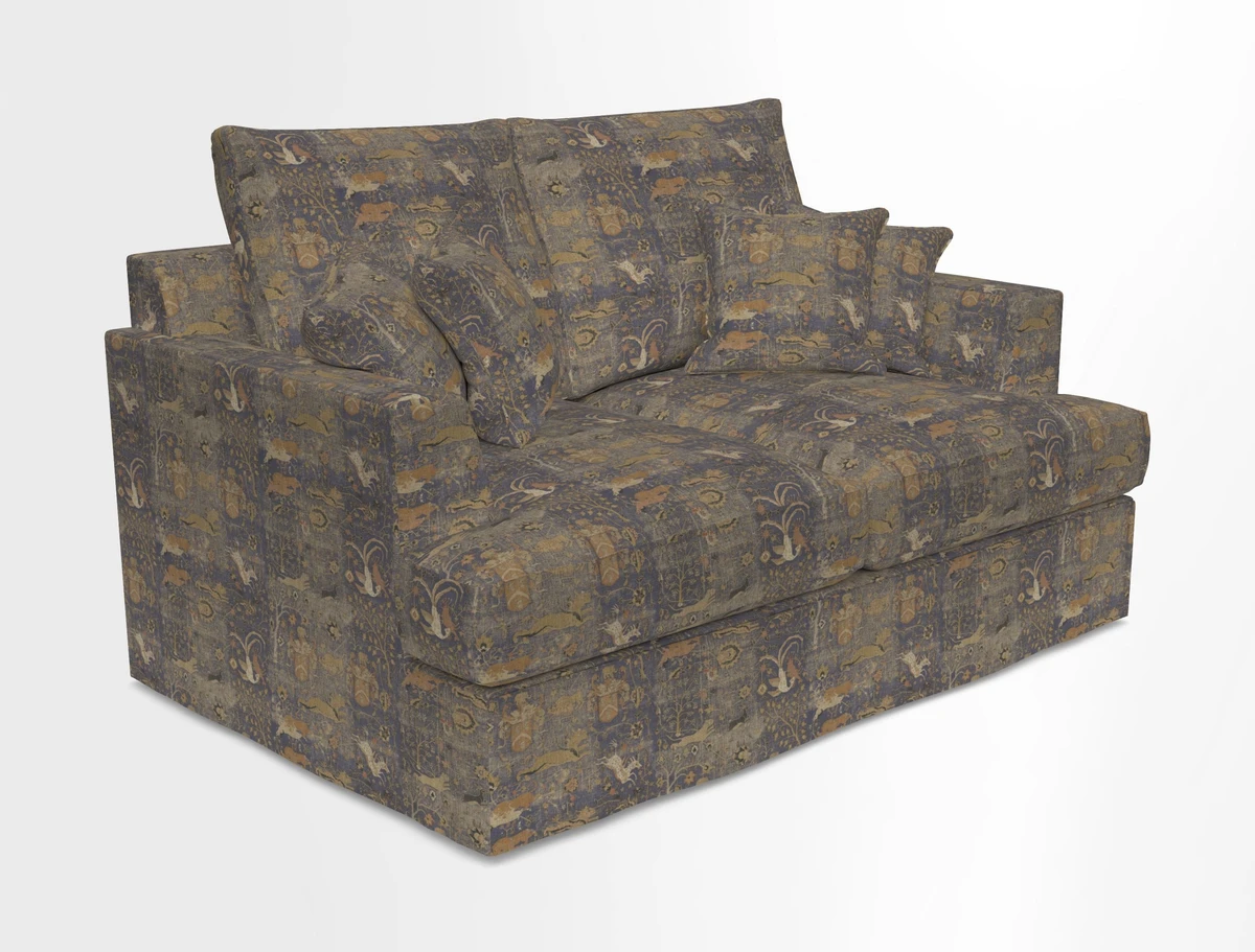 Slingsby 2 Seater Fitted Cover Sofa in Two Tone Plain Biscuit.  Loose cover version available