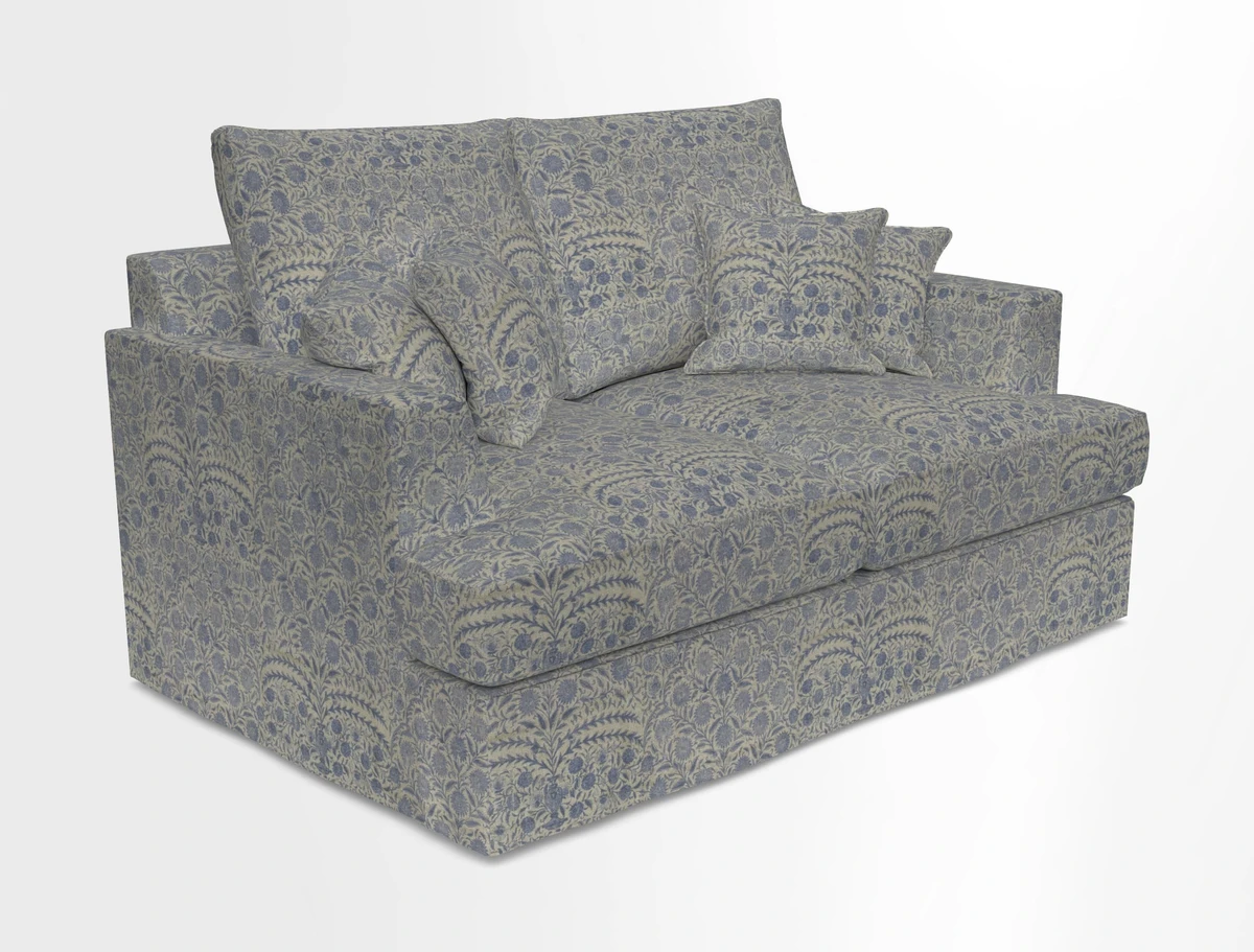 Slingsby 2 Seater Fitted Cover Sofa in Two Tone Plain Biscuit.  Loose cover version available