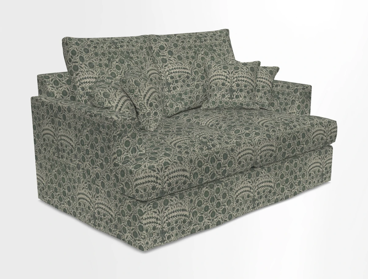 Slingsby 2 Seater Fitted Cover Sofa in Two Tone Plain Biscuit.  Loose cover version available