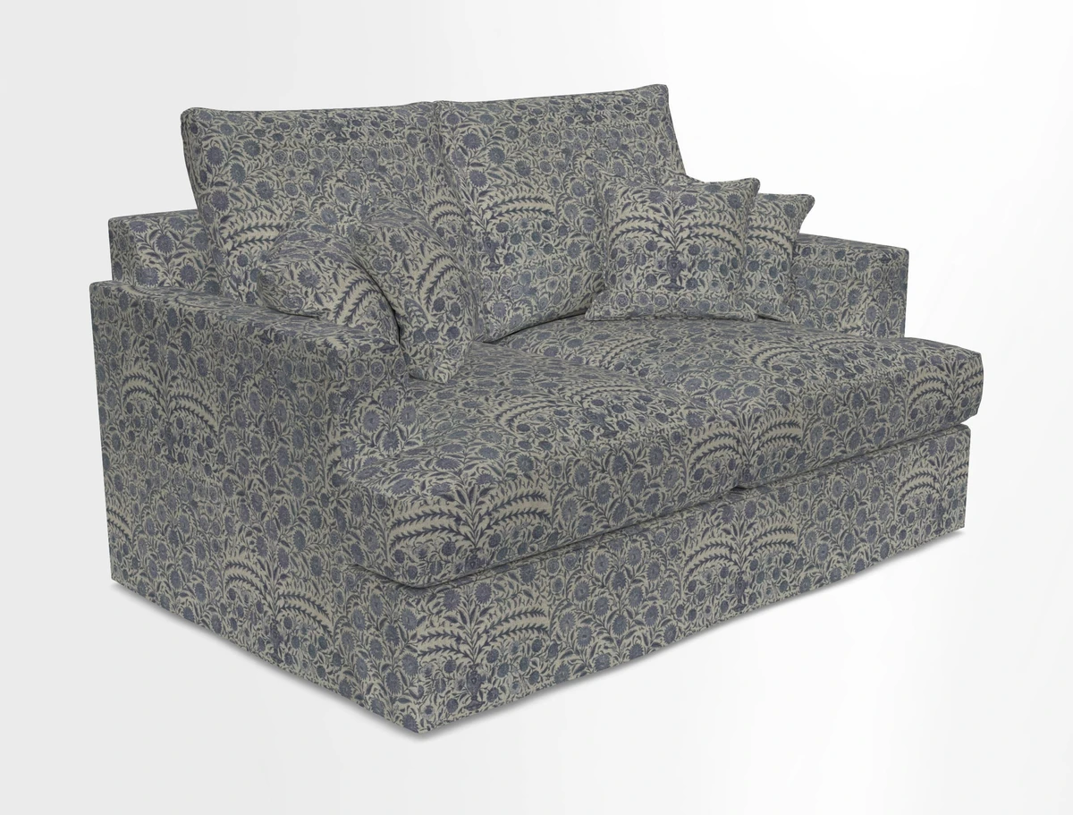 Slingsby 2 Seater Fitted Cover Sofa in Two Tone Plain Biscuit.  Loose cover version available