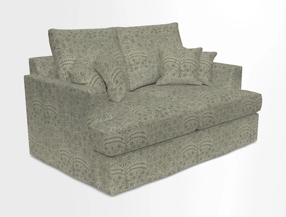 Slingsby 2 Seater Fitted Cover Sofa in Two Tone Plain Biscuit.  Loose cover version available