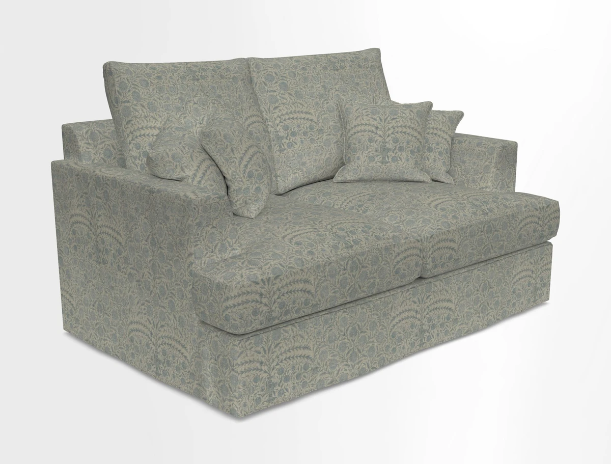Slingsby 2 Seater Fitted Cover Sofa in Two Tone Plain Biscuit.  Loose cover version available