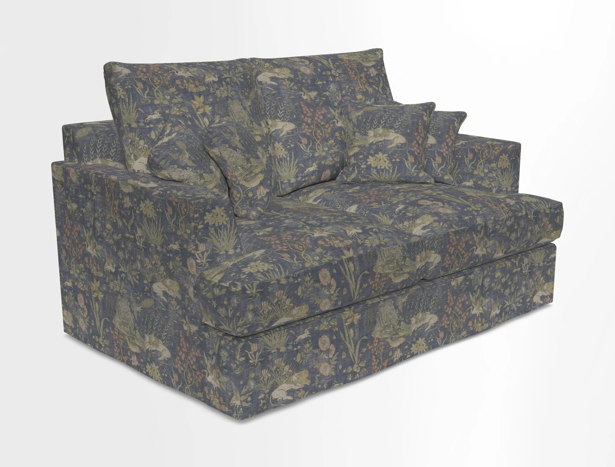 Slingsby 2 Seater Fitted Cover Sofa in Two Tone Plain Biscuit.  Loose cover version available