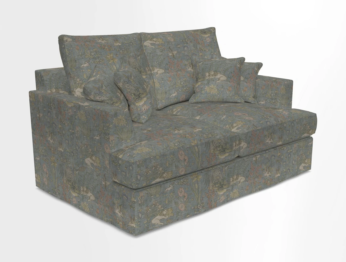 Slingsby 2 Seater Fitted Cover Sofa in Two Tone Plain Biscuit.  Loose cover version available
