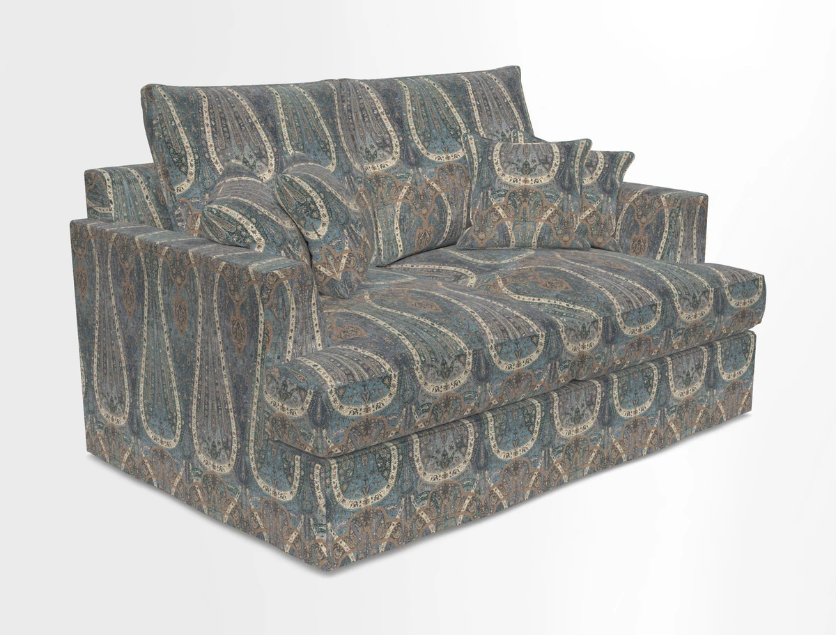 Slingsby 2 Seater Fitted Cover Sofa in Two Tone Plain Biscuit.  Loose cover version available
