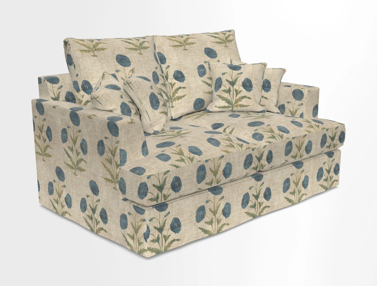 Slingsby 2 Seater Fitted Cover Sofa in Two Tone Plain Biscuit.  Loose cover version available