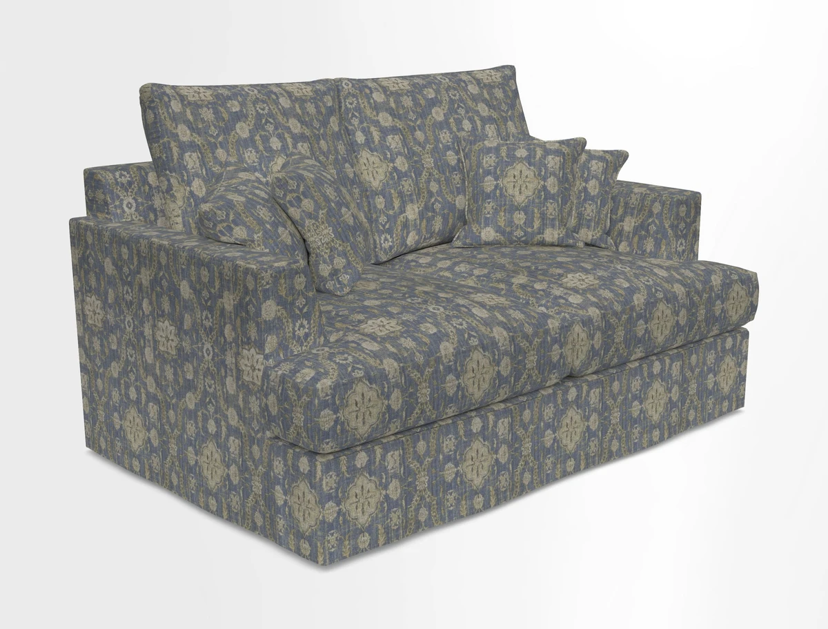 Slingsby 2 Seater Fitted Cover Sofa in Two Tone Plain Biscuit.  Loose cover version available