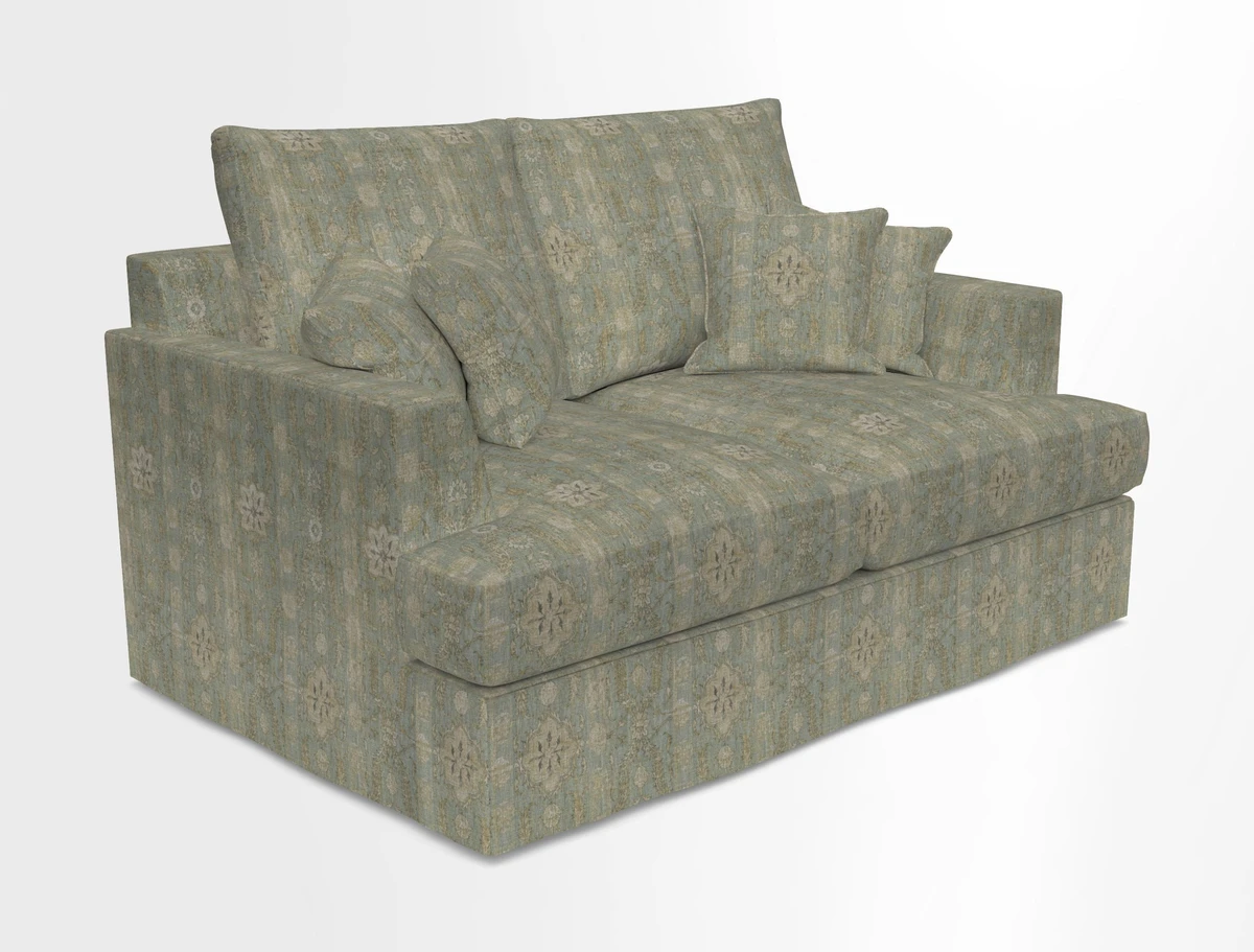Slingsby 2 Seater Fitted Cover Sofa in Two Tone Plain Biscuit.  Loose cover version available