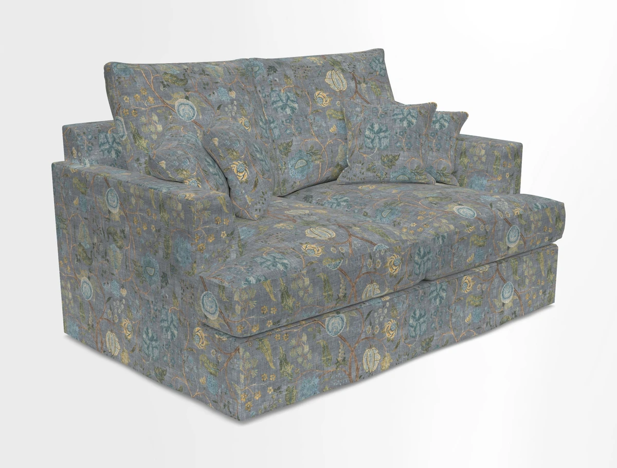 Slingsby 2 Seater Fitted Cover Sofa in Two Tone Plain Biscuit.  Loose cover version available