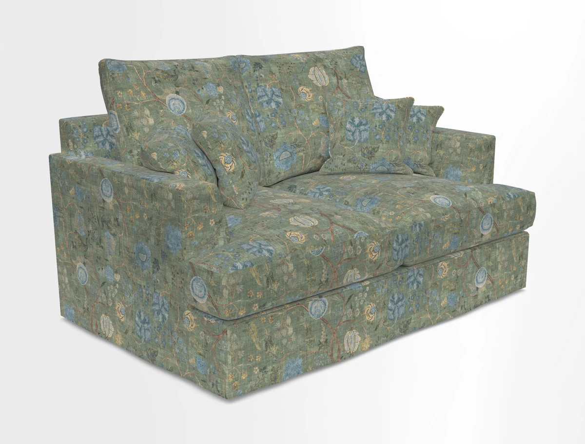 Slingsby 2 Seater Fitted Cover Sofa in Two Tone Plain Biscuit.  Loose cover version available