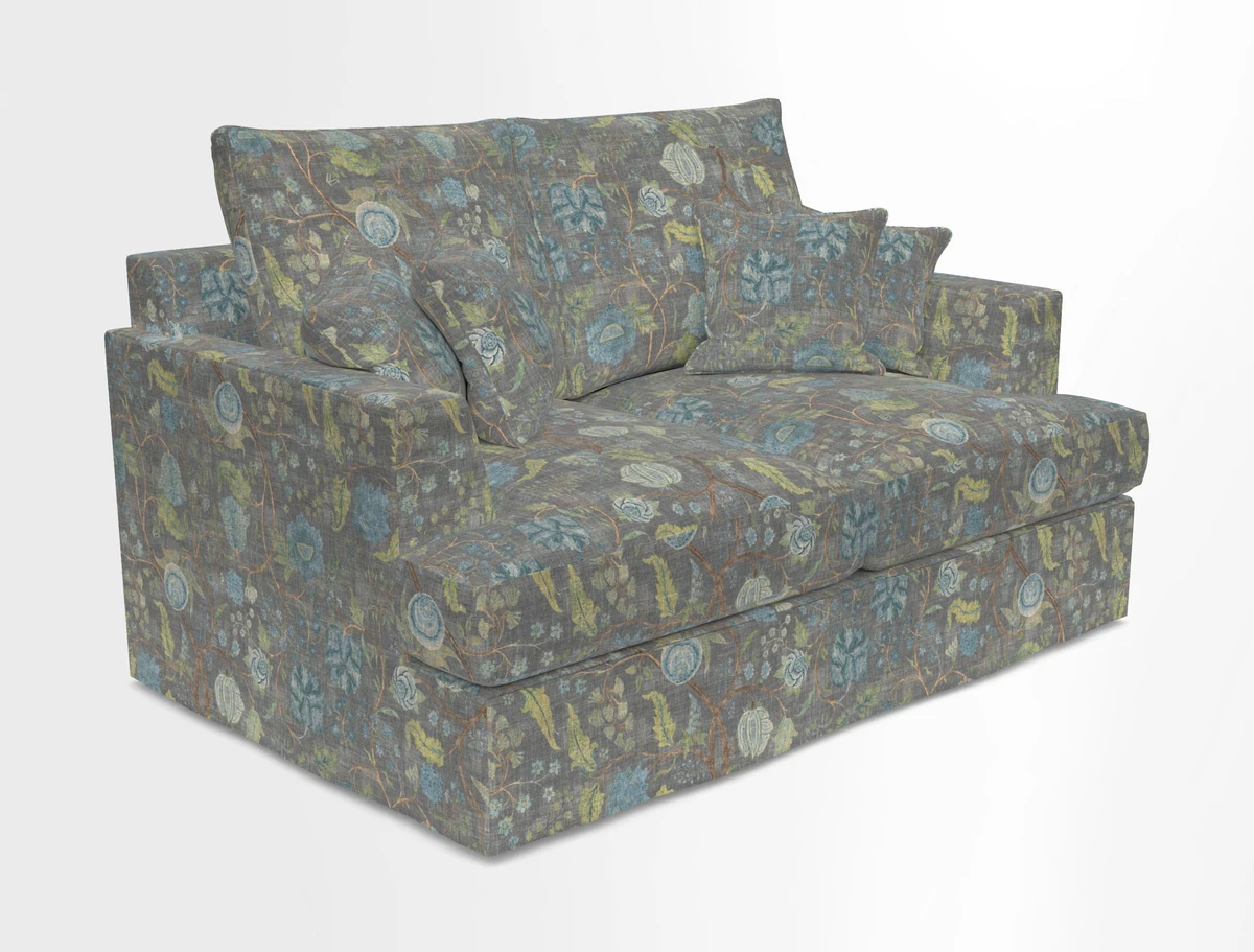 Slingsby 2 Seater Fitted Cover Sofa in Two Tone Plain Biscuit.  Loose cover version available