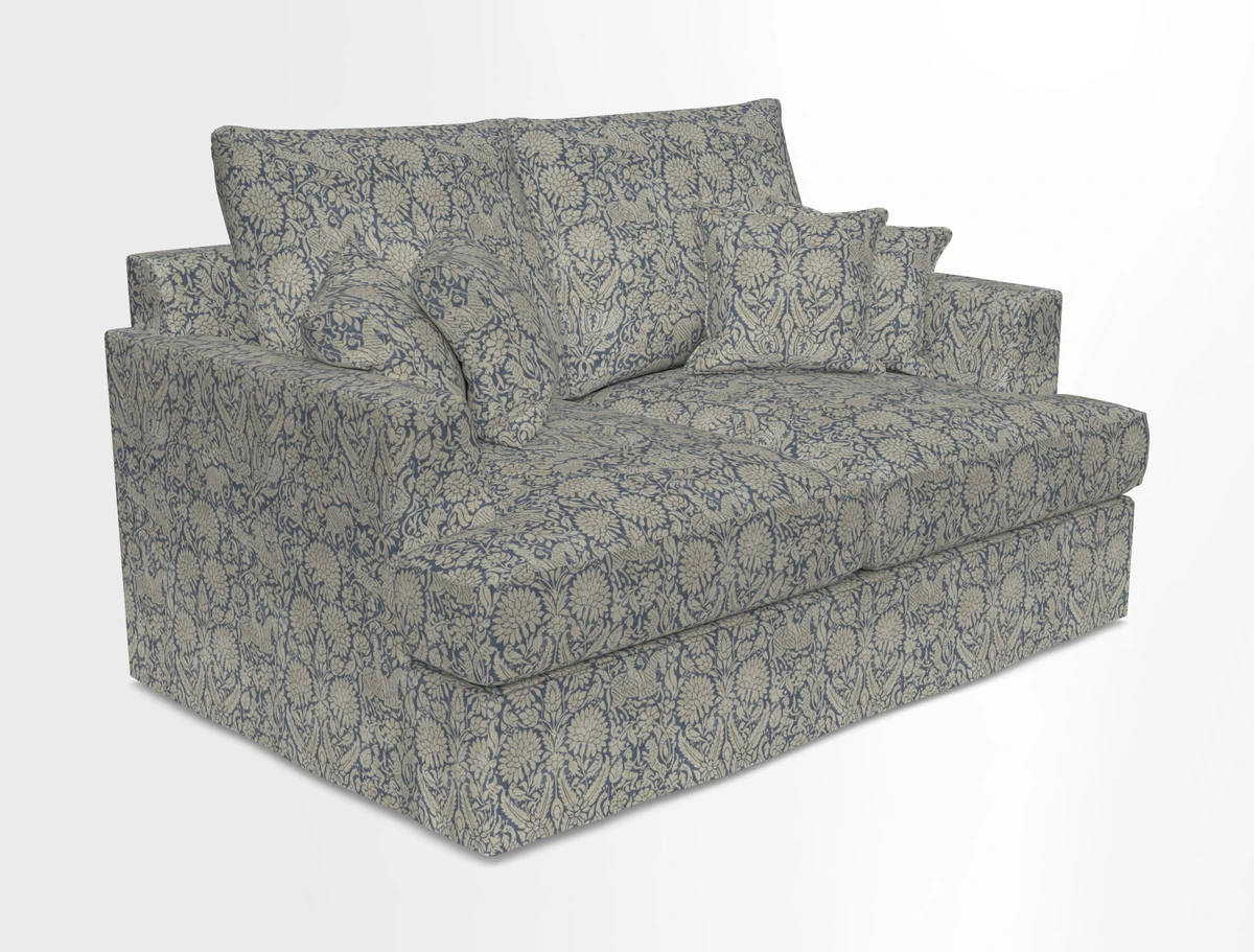 Slingsby 2 Seater Fitted Cover Sofa in Two Tone Plain Biscuit.  Loose cover version available