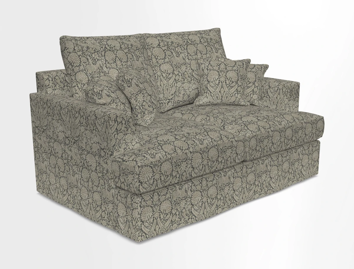 Slingsby 2 Seater Fitted Cover Sofa in Two Tone Plain Biscuit.  Loose cover version available