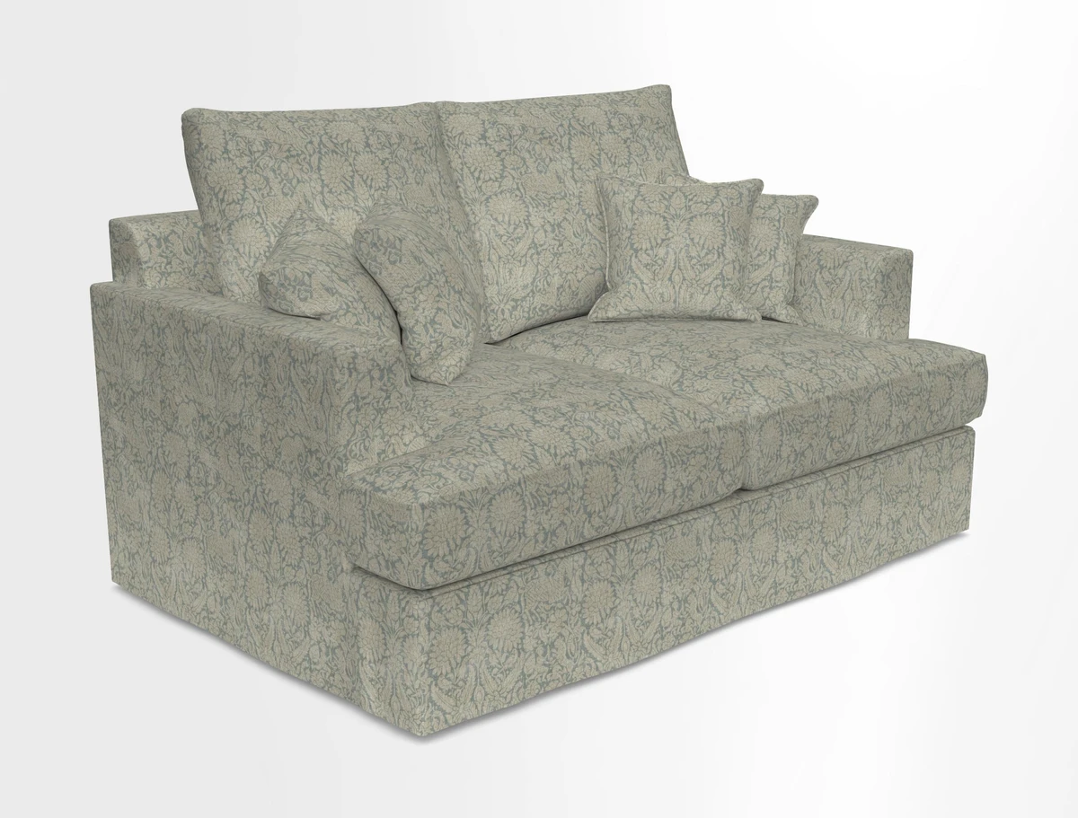 Slingsby 2 Seater Fitted Cover Sofa in Two Tone Plain Biscuit.  Loose cover version available