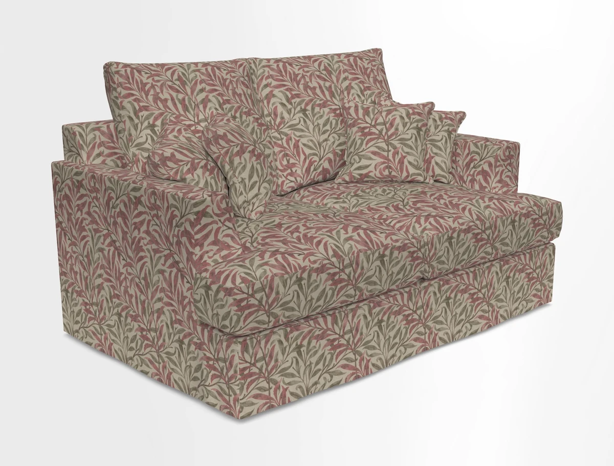 Slingsby 2 Seater Fitted Cover Sofa in Two Tone Plain Biscuit.  Loose cover version available