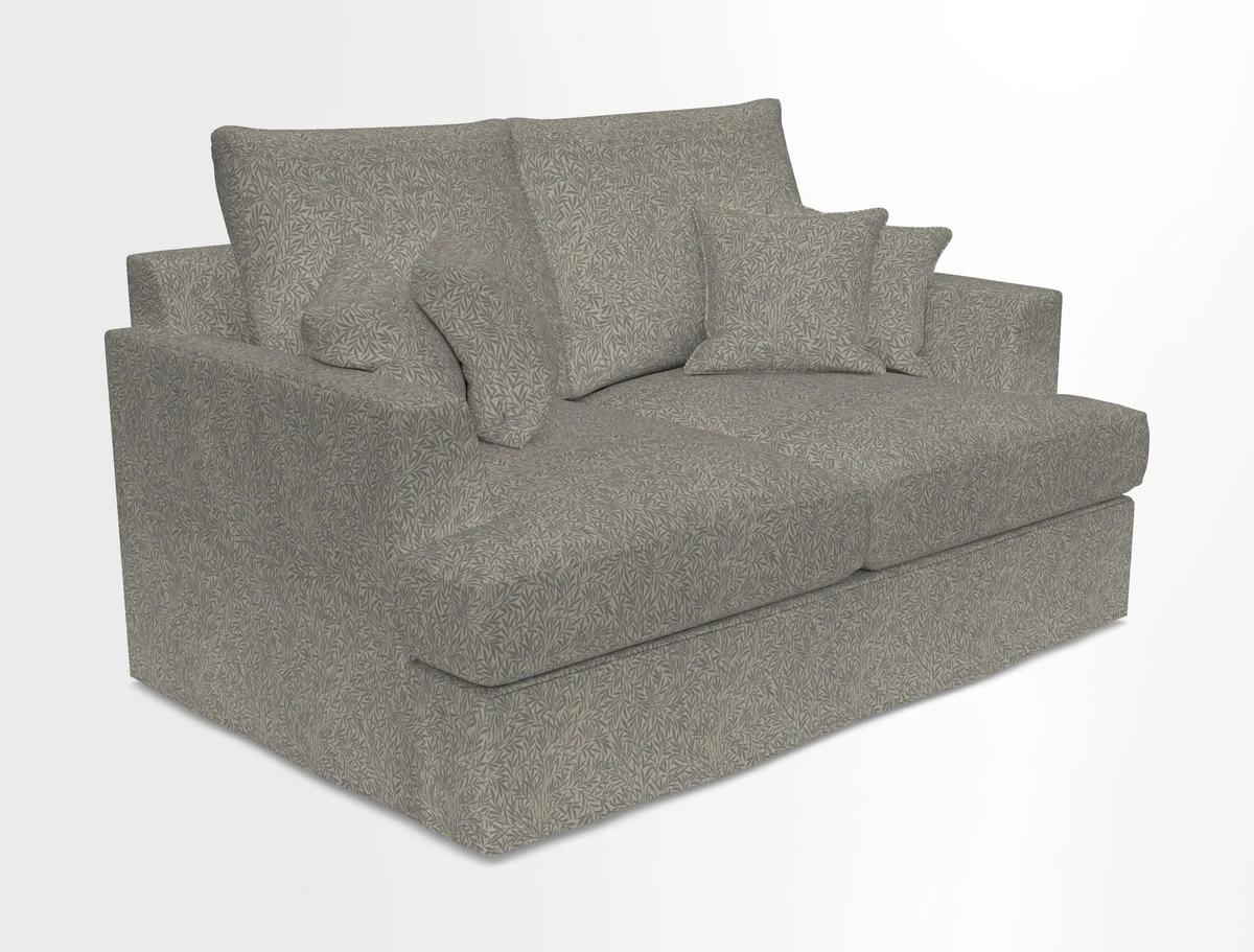 Slingsby 2 Seater Fitted Cover Sofa in Two Tone Plain Biscuit.  Loose cover version available