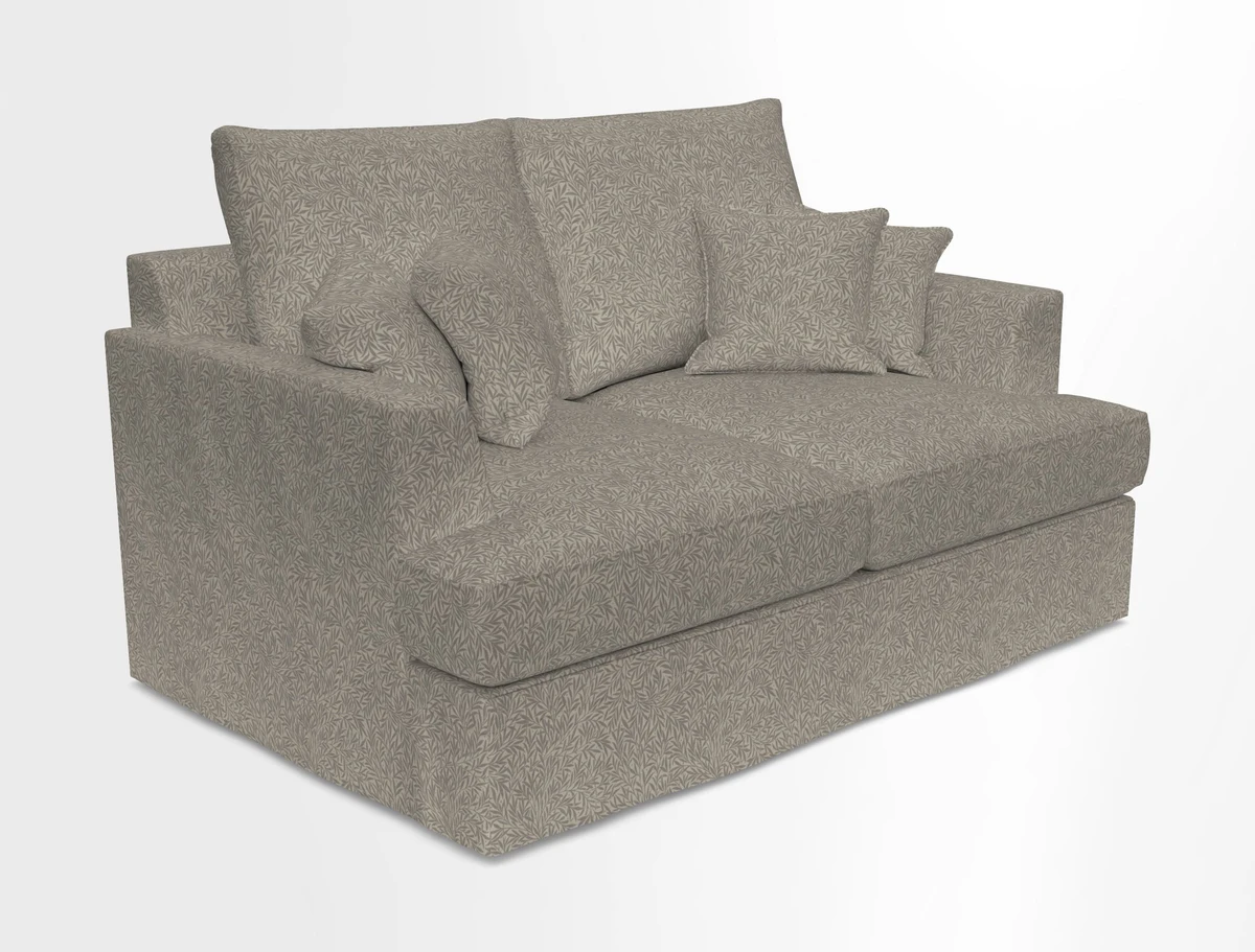 Slingsby 2 Seater Fitted Cover Sofa in Two Tone Plain Biscuit.  Loose cover version available