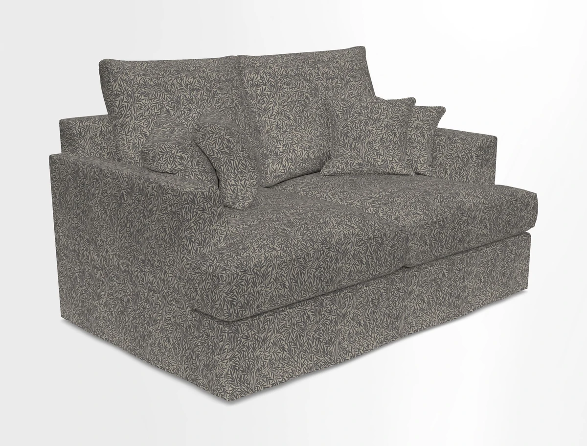 Slingsby 2 Seater Fitted Cover Sofa in Two Tone Plain Biscuit.  Loose cover version available