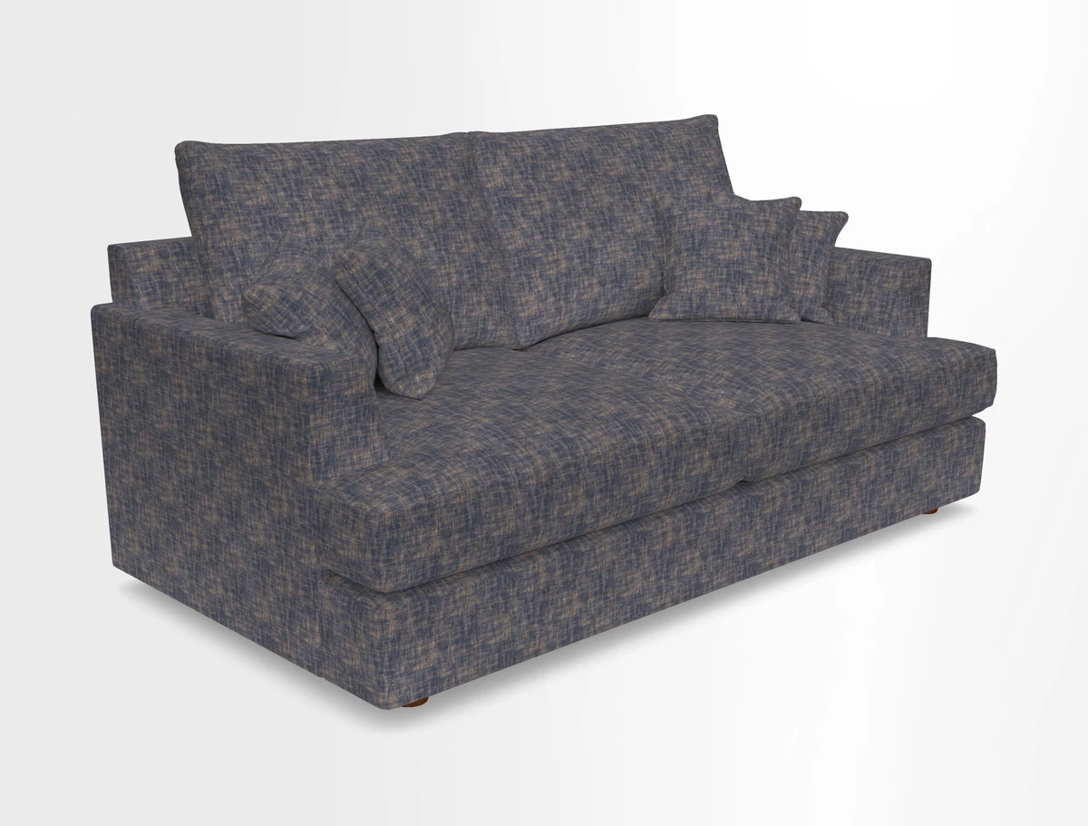 Slingsby 3 Seater Fitted Cover Sofa in Two Tone Plain Biscuit. Loose cover version available
