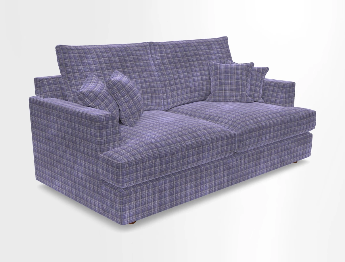 Slingsby 3 Seater Fitted Cover Sofa in Two Tone Plain Biscuit. Loose cover version available