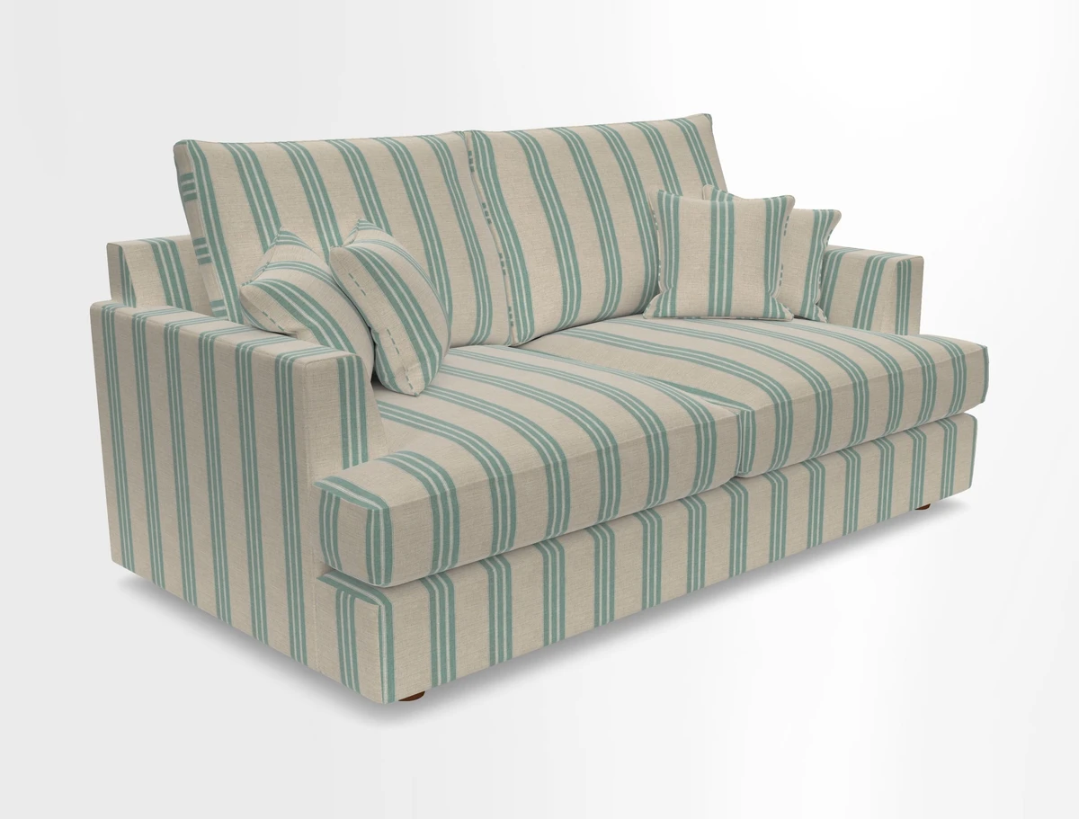 Slingsby 3 Seater Fitted Cover Sofa in Two Tone Plain Biscuit. Loose cover version available