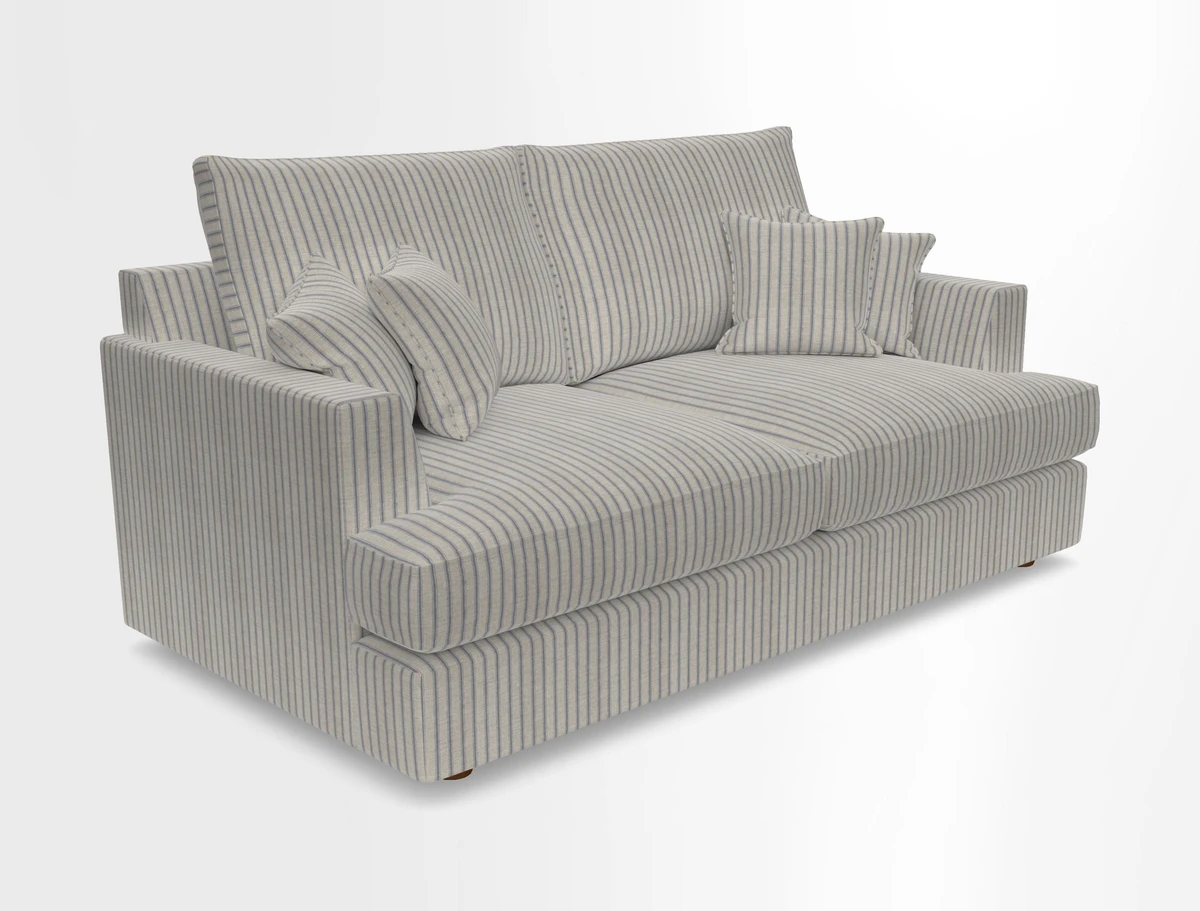 Slingsby 3 Seater Fitted Cover Sofa in Two Tone Plain Biscuit. Loose cover version available