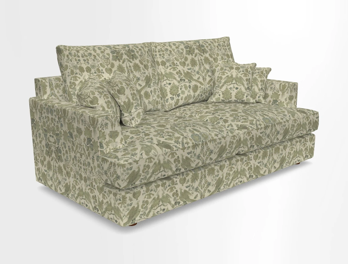 Slingsby 3 Seater Fitted Cover Sofa in Two Tone Plain Biscuit. Loose cover version available