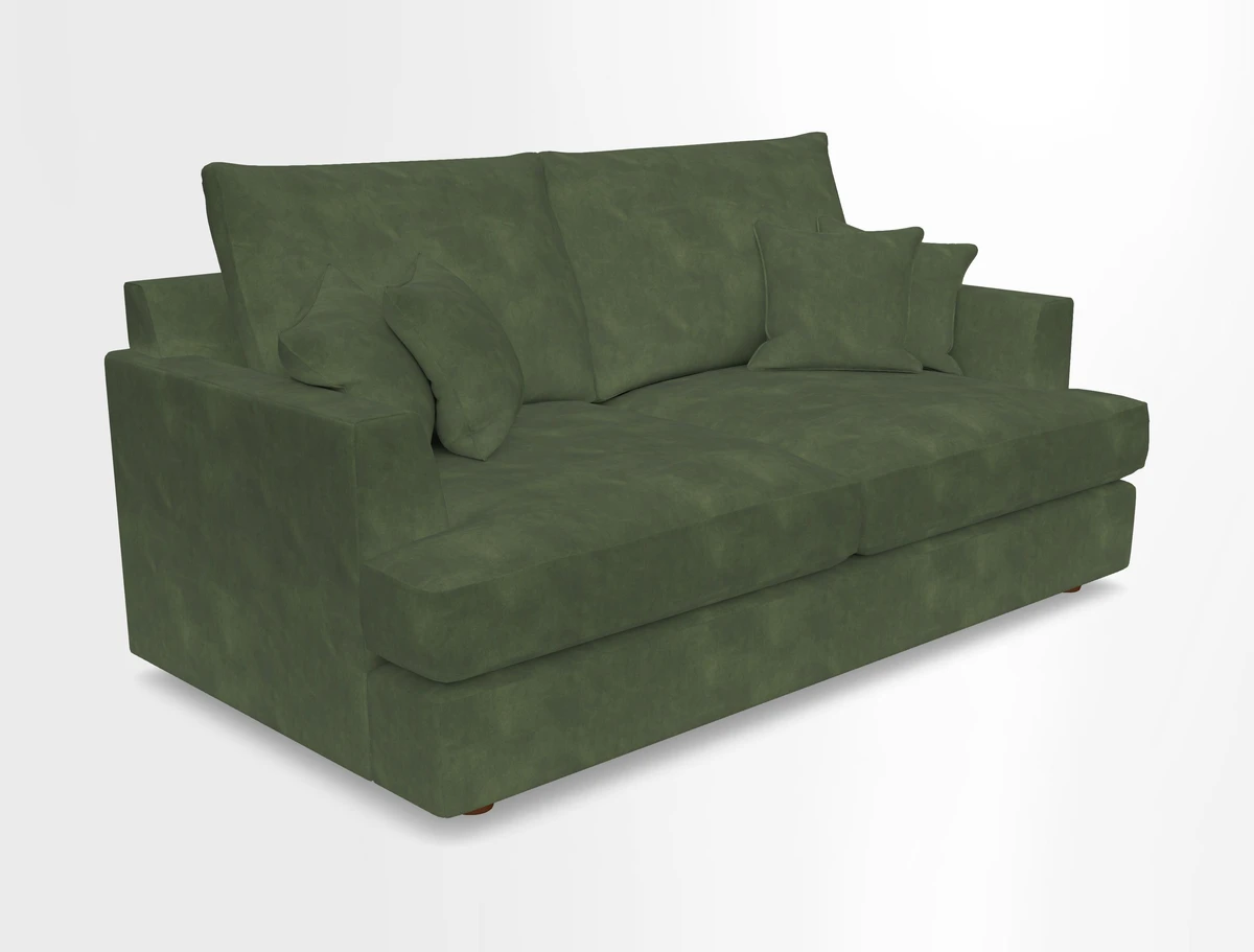 Slingsby 3 Seater Fitted Cover Sofa in Two Tone Plain Biscuit. Loose cover version available