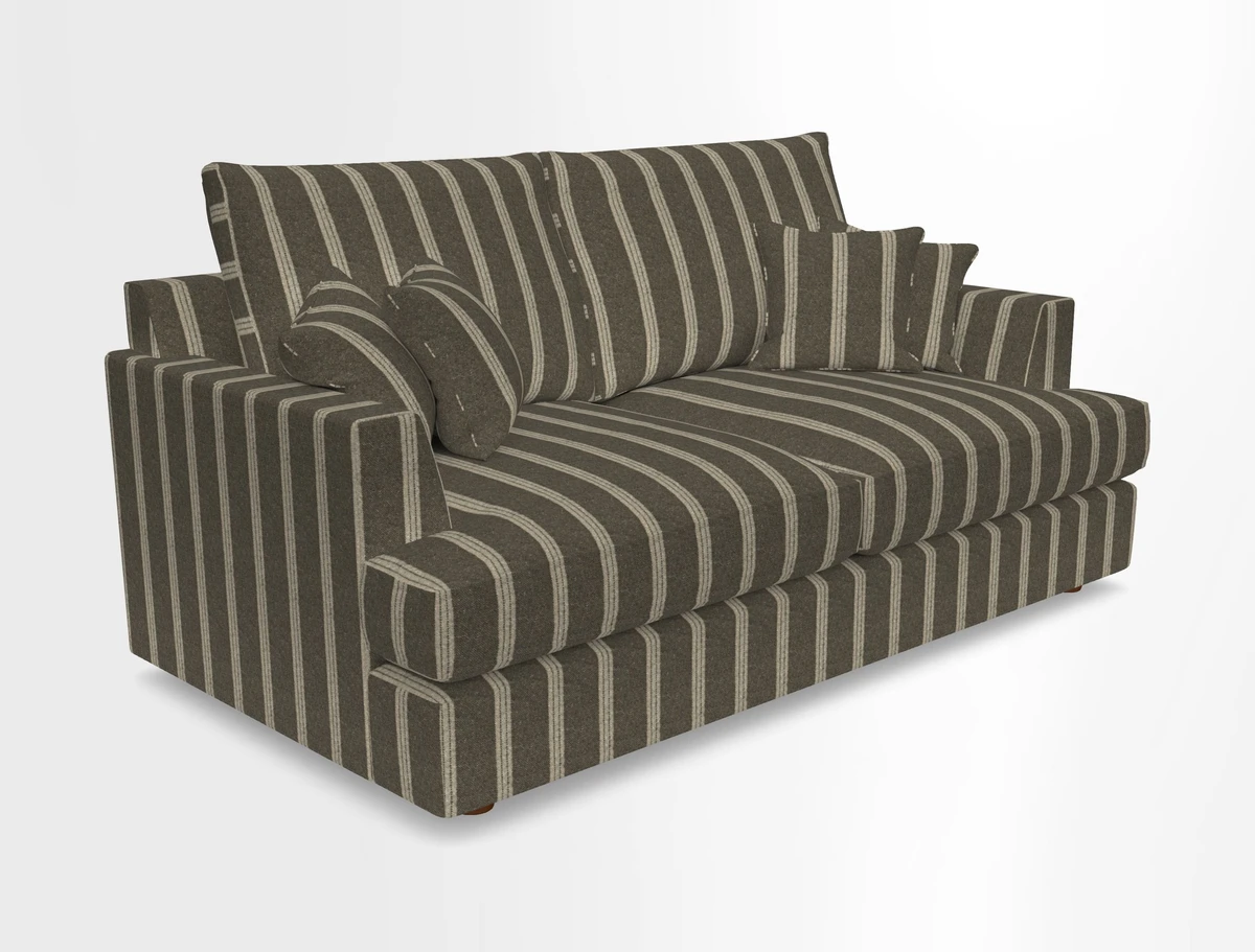 Slingsby 3 Seater Fitted Cover Sofa in Two Tone Plain Biscuit. Loose cover version available