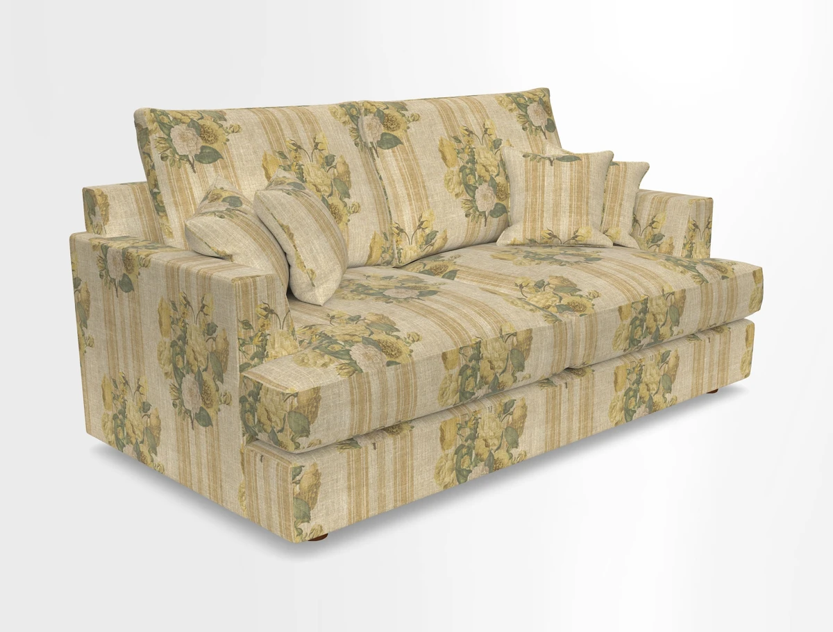 Slingsby 3 Seater Fitted Cover Sofa in Two Tone Plain Biscuit. Loose cover version available