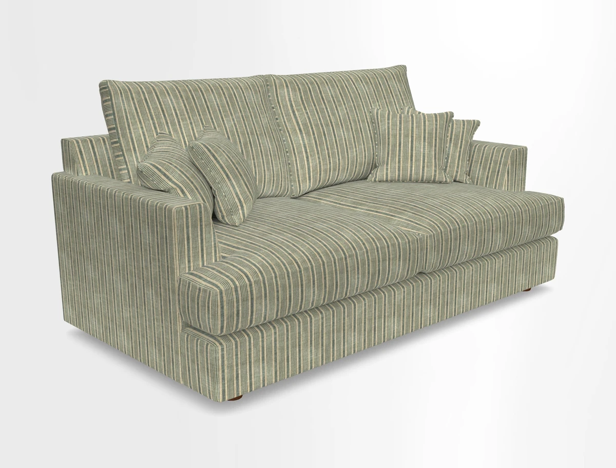 Slingsby 3 Seater Fitted Cover Sofa in Two Tone Plain Biscuit. Loose cover version available