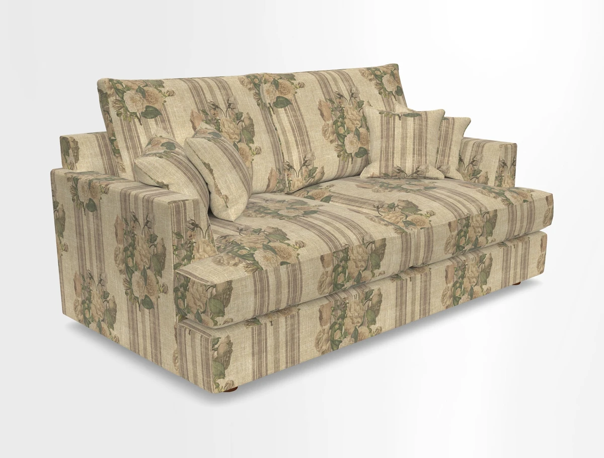 Slingsby 3 Seater Fitted Cover Sofa in Two Tone Plain Biscuit. Loose cover version available