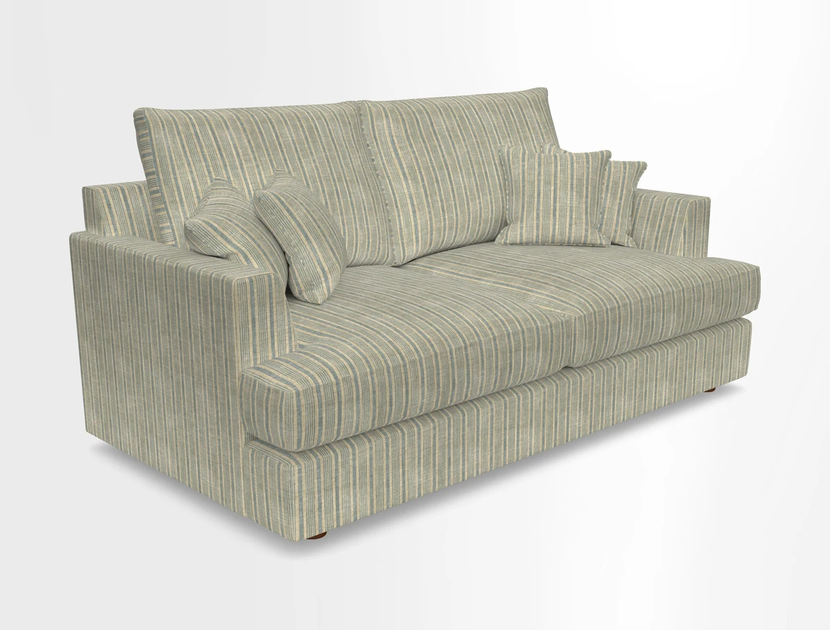 Slingsby 3 Seater Fitted Cover Sofa in Two Tone Plain Biscuit. Loose cover version available