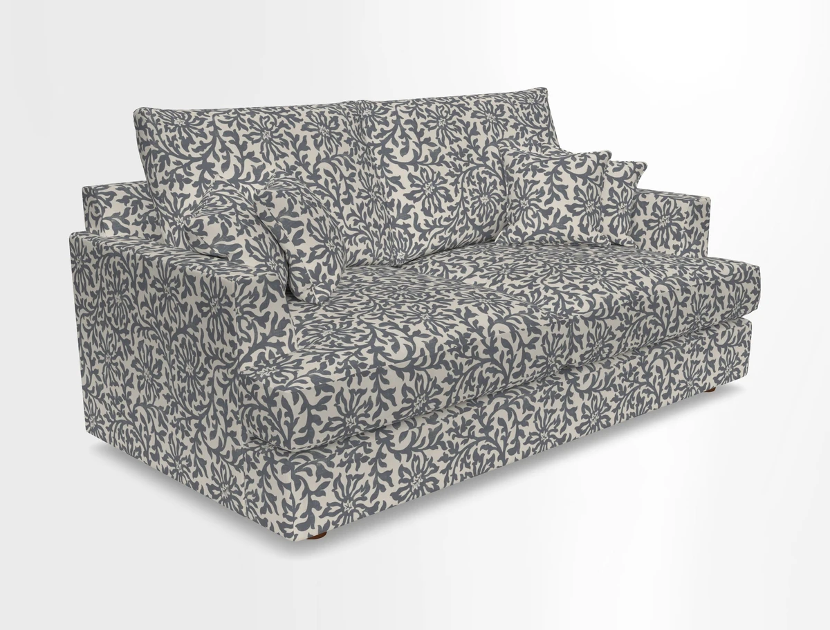 Slingsby 3 Seater Fitted Cover Sofa in Two Tone Plain Biscuit. Loose cover version available