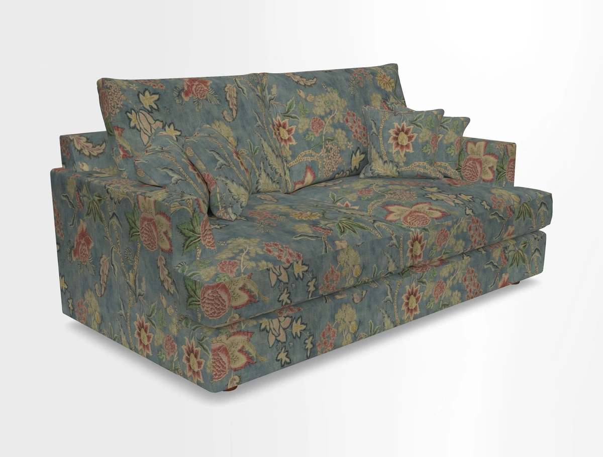 Slingsby 3 Seater Fitted Cover Sofa in Two Tone Plain Biscuit. Loose cover version available