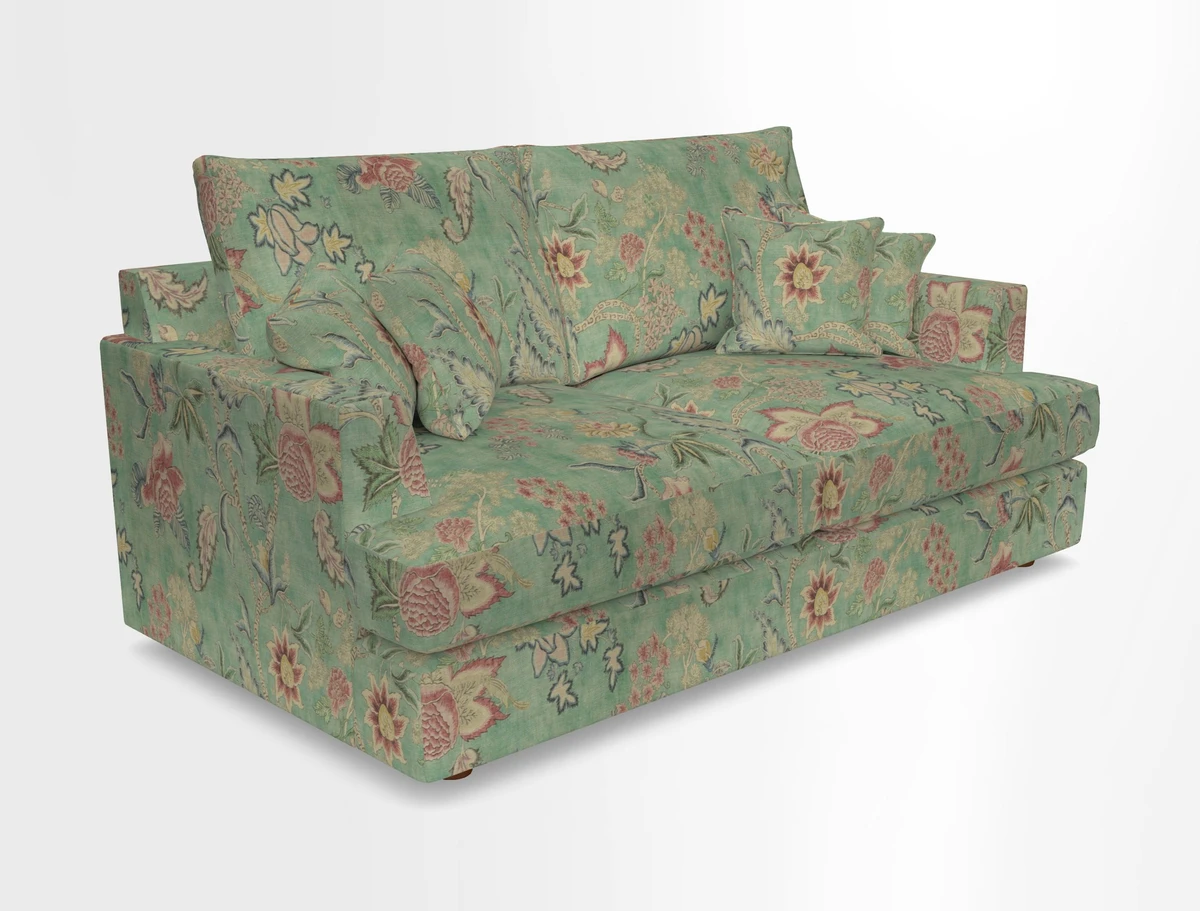 Slingsby 3 Seater Fitted Cover Sofa in Two Tone Plain Biscuit. Loose cover version available